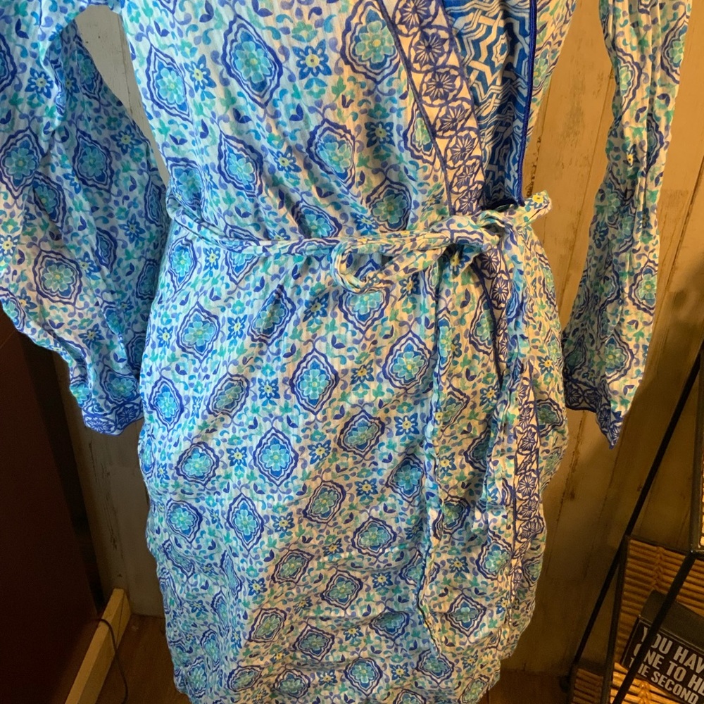 Oscar de la Renta cotton shirt robe. Size M - Picture 3 of 6